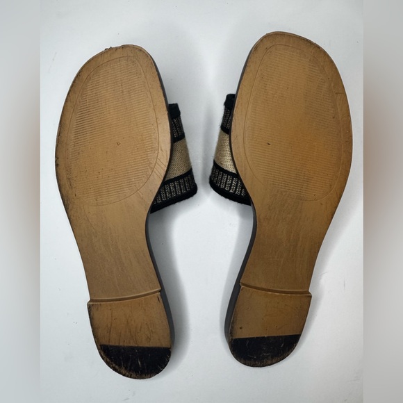 Steve Madden Knox Womens Sandals Black Multi Open Toe Slip On Flat Slide Sz 5 - Picture 6 of 7